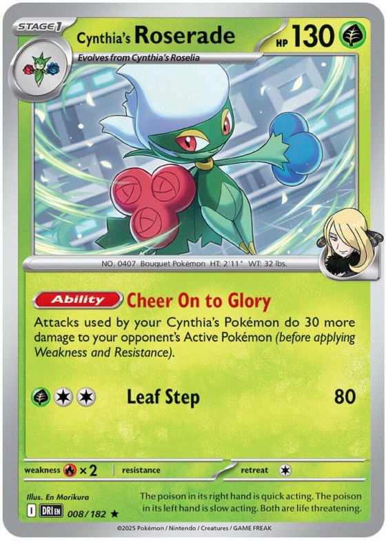 Cynthia's Roserade - Reverse Holo