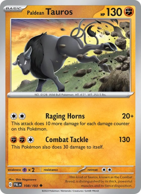 Paldean Tauros - Reverse Holo