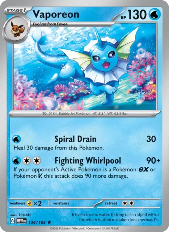 Vaporeon - Reverse Holo