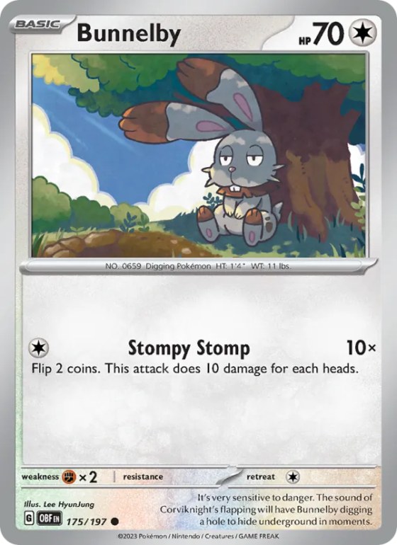 Bunnelby - Reverse Holo