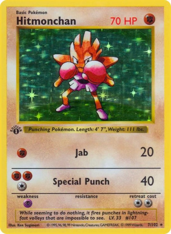 Hitmonchan - 1st Edition Holo