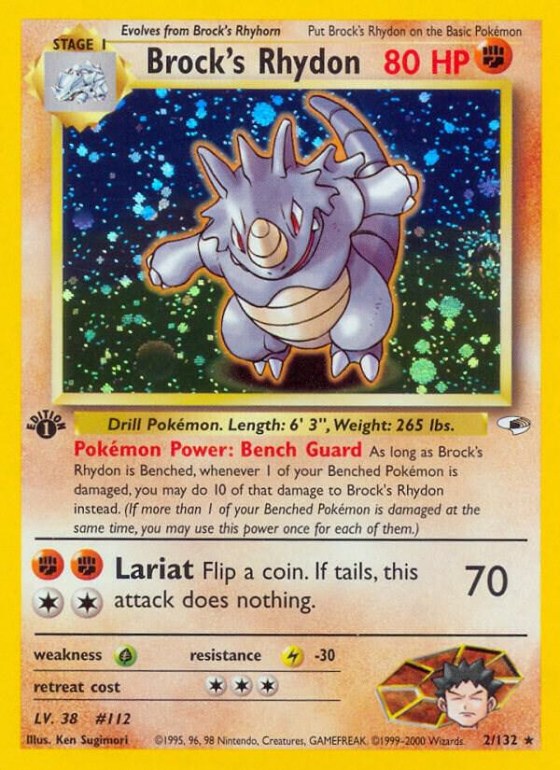 Brock's Rhydon - 1st Edition Holo