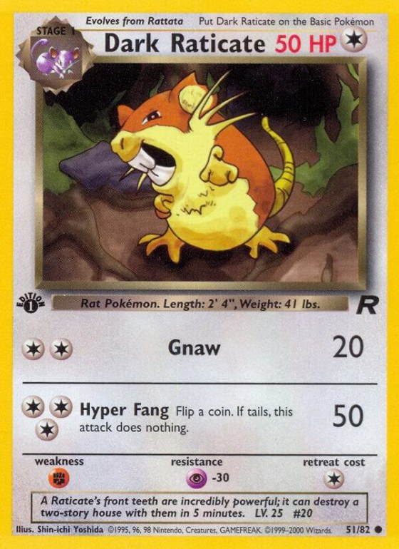 Dark Raticate - 1st Edition
