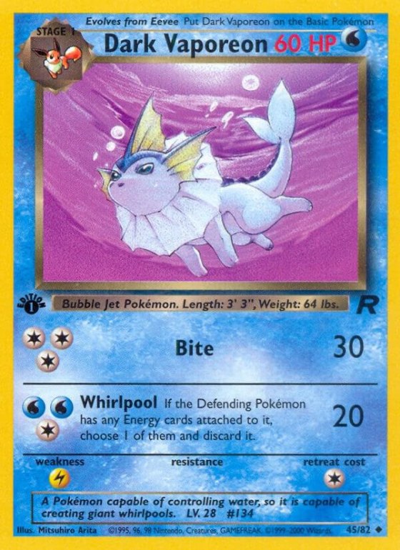 Dark Vaporeon - 1st Edition