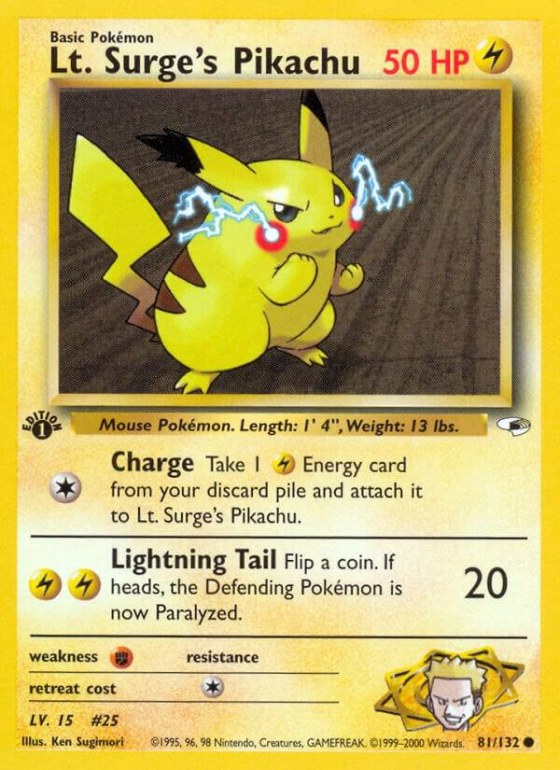 Lt. Surge's Pikachu - Unlimited