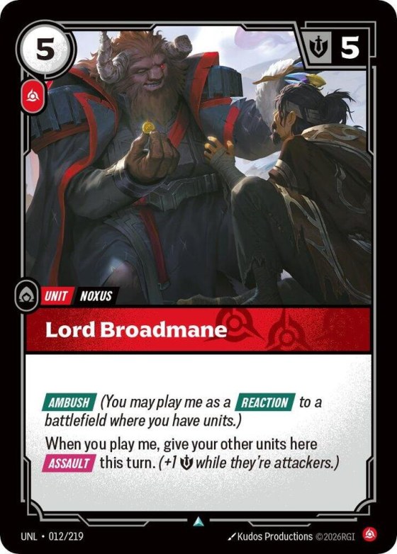 Lord Broadmane - Foil