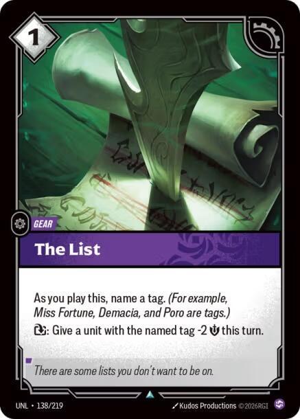 The List - Foil