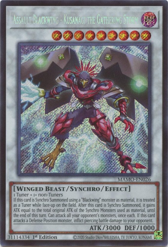 Assault Blackwing - Kusanagi the Gathering Storm - Secret Rare