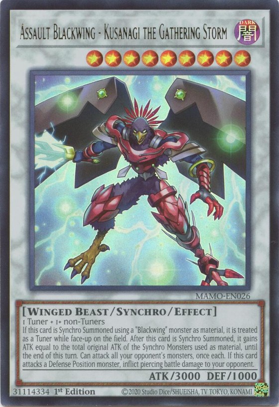 Assault Blackwing - Kusanagi the Gathering Storm - 1st Edition