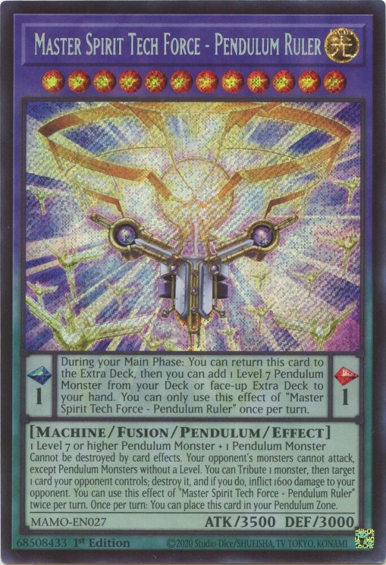 Master Spirit Tech Force - Pendulum Ruler - Secret Rare