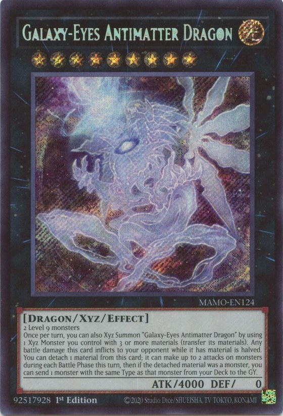 Galaxy-Eyes Antimatter Dragon - 1st Edition