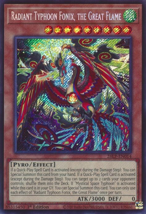 Radiant Typhoon Fonix, the Great Flame - Secret Rare