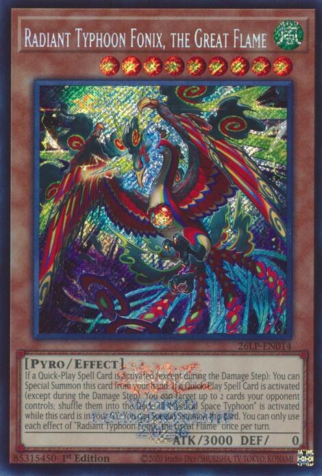 Radiant Typhoon Fonix, the Great Flame - Emblazoned Secret Rare