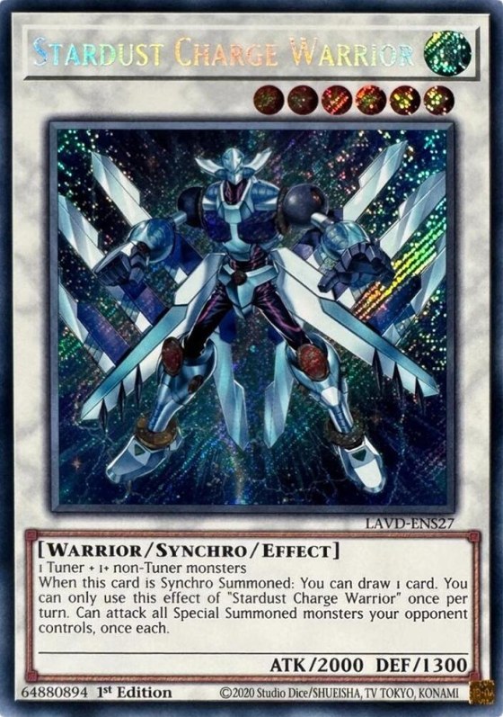 Stardust Charge Warrior - Secret Rare