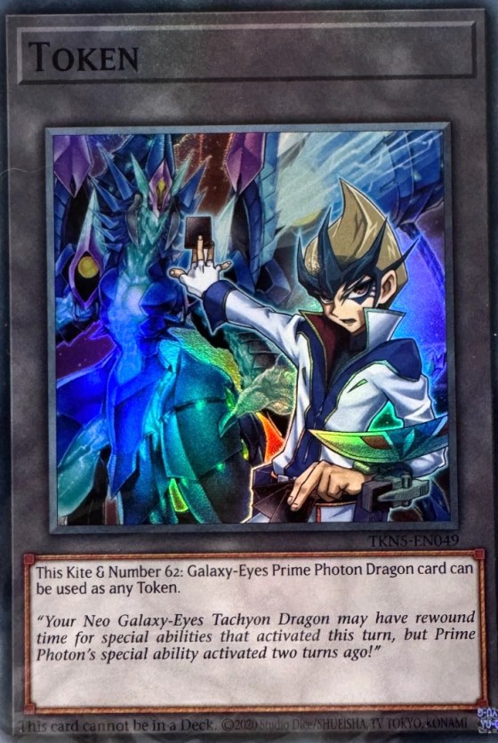 Token: Kite and "Number 62: Galaxy-Eyes Prime Photon Dragon"