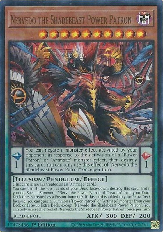 Nervedo the Shadebeast Power Patron - 1st Edition