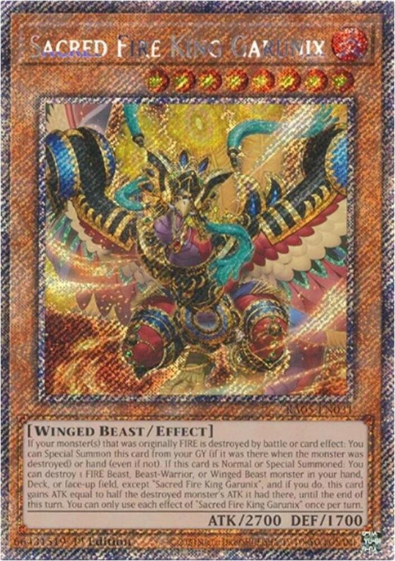 Sacred Fire King Garunix - Platinum Secret Rare