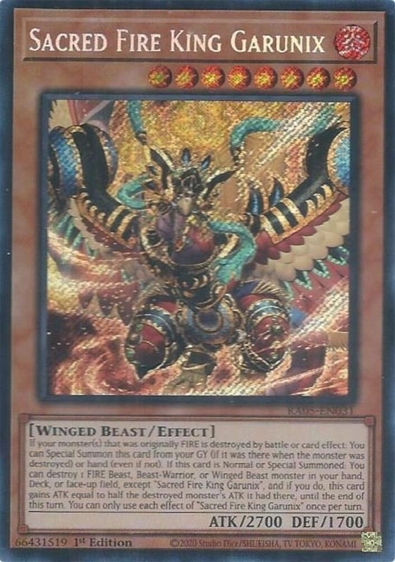 Sacred Fire King Garunix - Secret Rare
