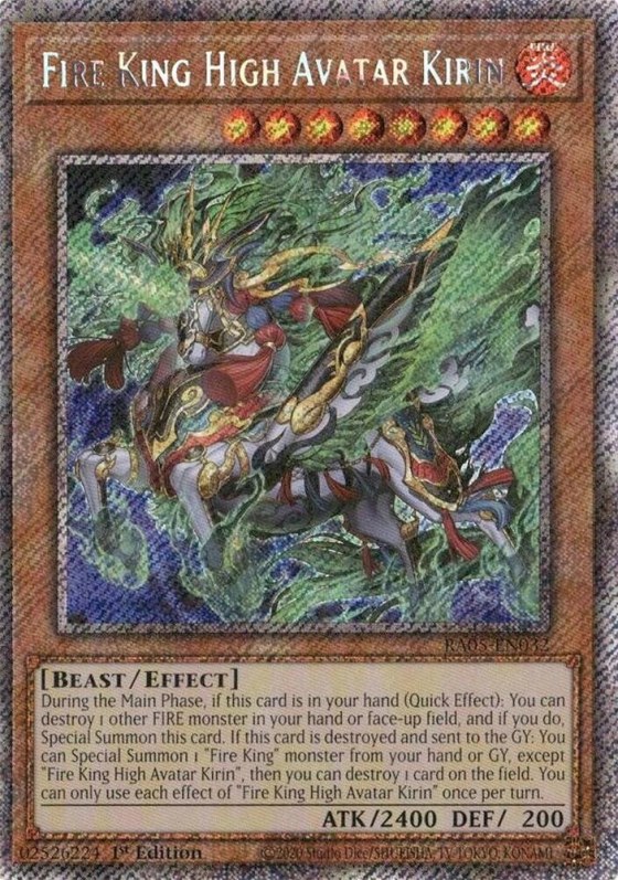Fire King High Avatar Kirin - Platinum Secret Rare