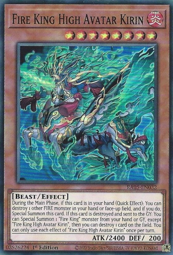 Fire King High Avatar Kirin - 1st Edition