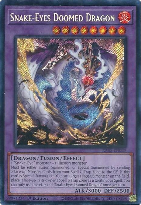 Snake-Eyes Doomed Dragon - Secret Rare