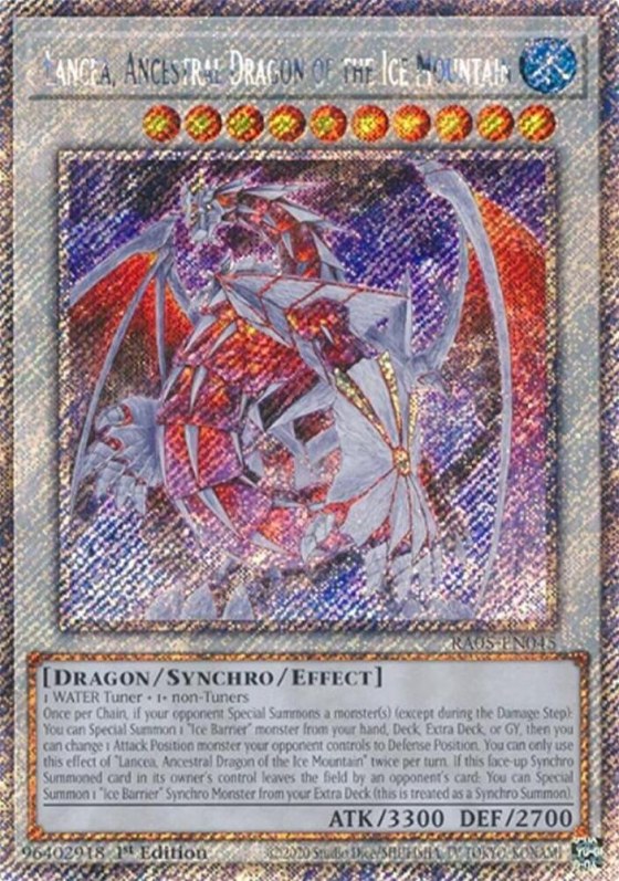 Lancea, Ancestral Dragon of the Ice Mountain - Platinum Secret Rare