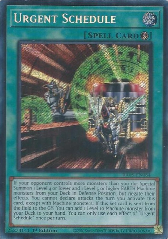Urgent Schedule - Secret Rare