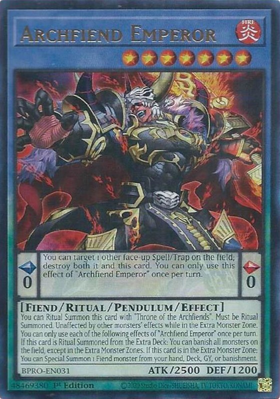 Archfiend Emperor - 1st Edition