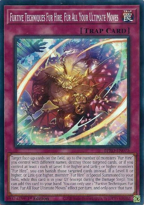Furtive Techniques Fur Hire, Fur All Your Ultimate Moves