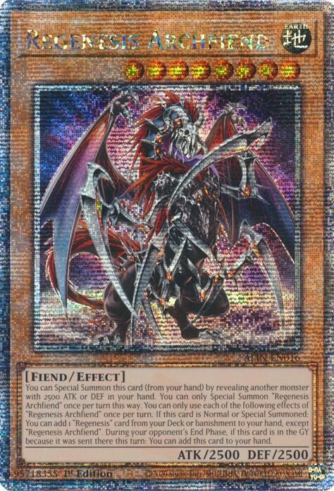 Regenesis Archfiend - Quarter Century Secret Rare