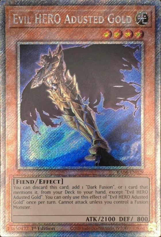 Evil HERO Adusted Gold - Platinum Secret Rare