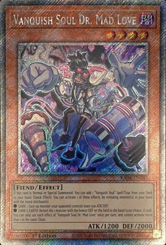 Vanquish Soul Dr. Mad Love - Platinum Secret Rare