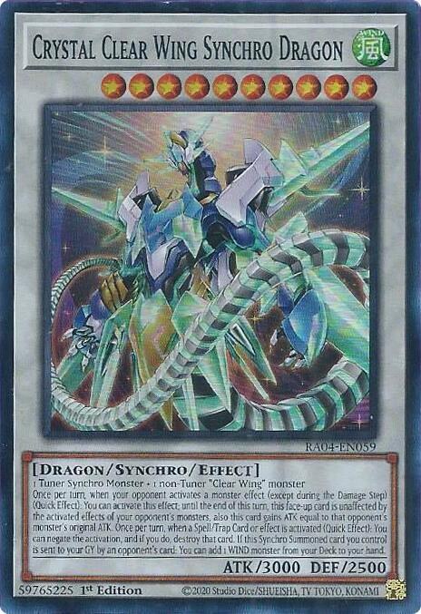 Crystal Clear Wing Synchro Dragon - 1st Edition
