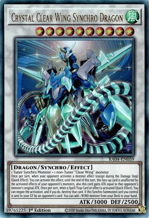 Crystal Clear Wing Synchro Dragon - Pur