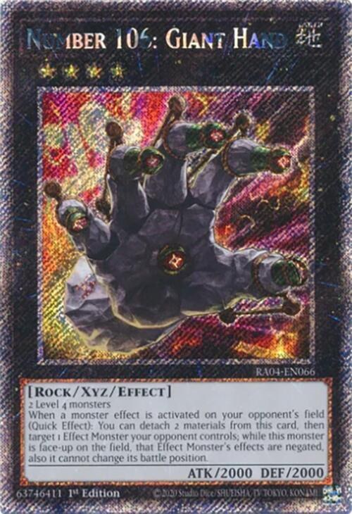 Number 106: Giant Hand - Platinum Secret Rare