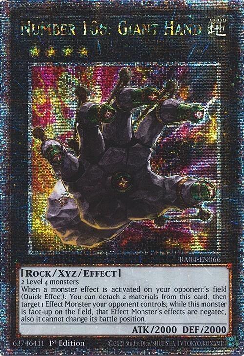 Number 106: Giant Hand - Quarter Century Secret Rare