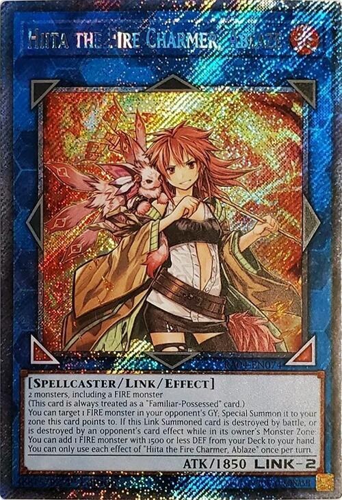 Hiita the Fire Charmer, Ablaze - Platinum Secret Rare