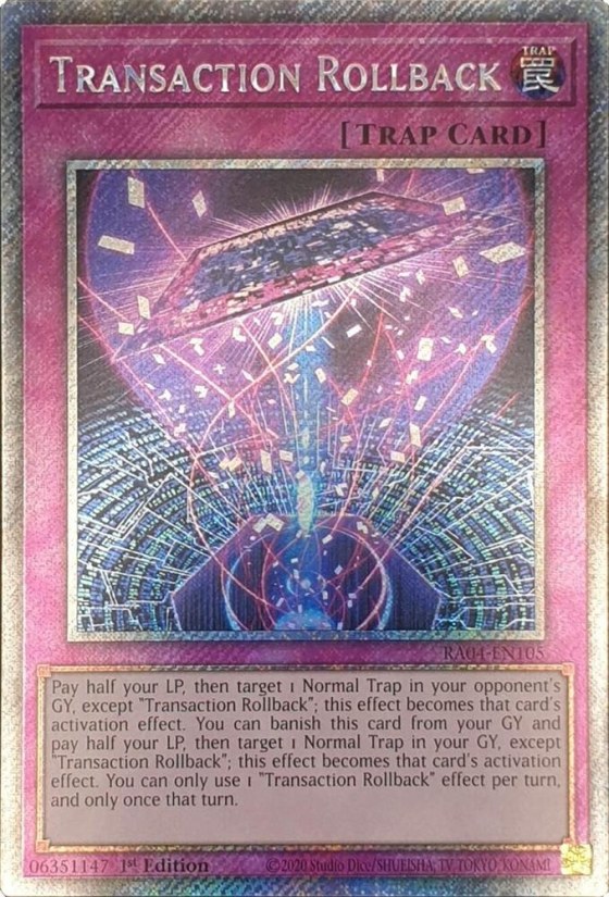Transaction Rollback - Platinum Secret Rare