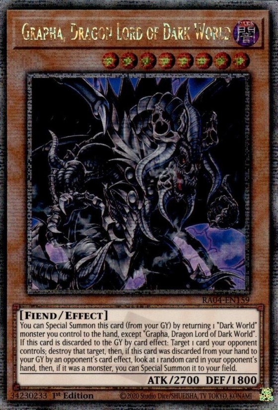 Grapha, Dragon Lord of Dark World - Quarter Century Secret Rare