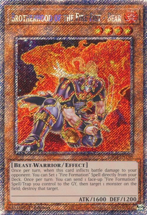 Brotherhood of the Fire Fist - Bear - Platinum Secret Rare