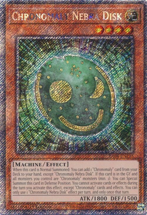 Chronomaly Nebra Disk - Platinum Secret Rare