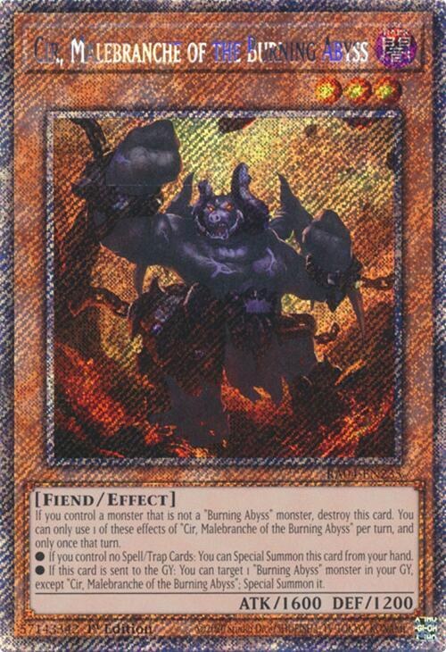Cir, Malebranche of the Burning Abyss - Platinum Secret Rare