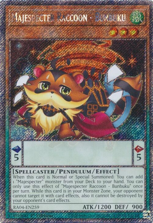 Majespecter Raccoon - Bunbuku - Platinum Secret Rare