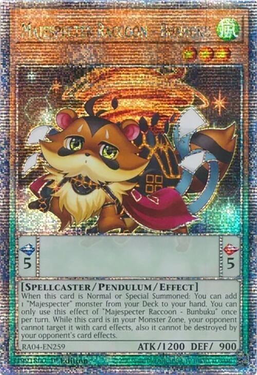 Majespecter Raccoon - Bunbuku - Quarter Century Secret Rare