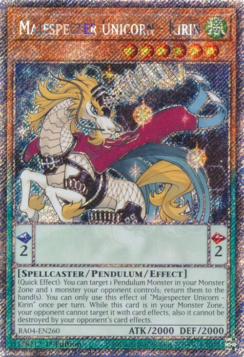 Majespecter Unicorn - Kirin - Platinum Secret Rare