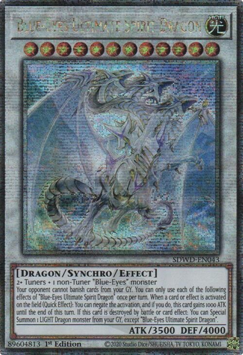 Blue-Eyes Ultimate Spirit Dragon - Quarter Century Secret Rare Fi