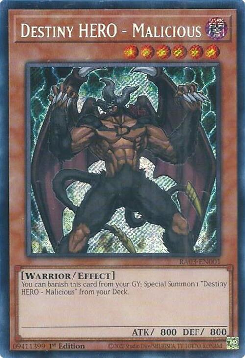Destiny HERO - Malicious - Secret Rare