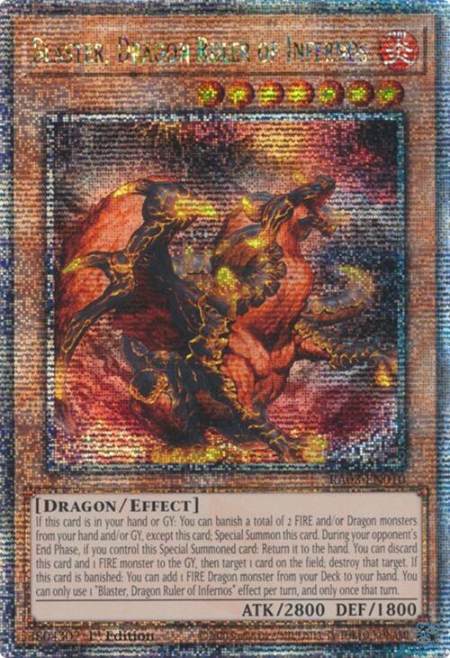 Blaster, Dragon Ruler of Infernos - Quarter Century Secret Rare