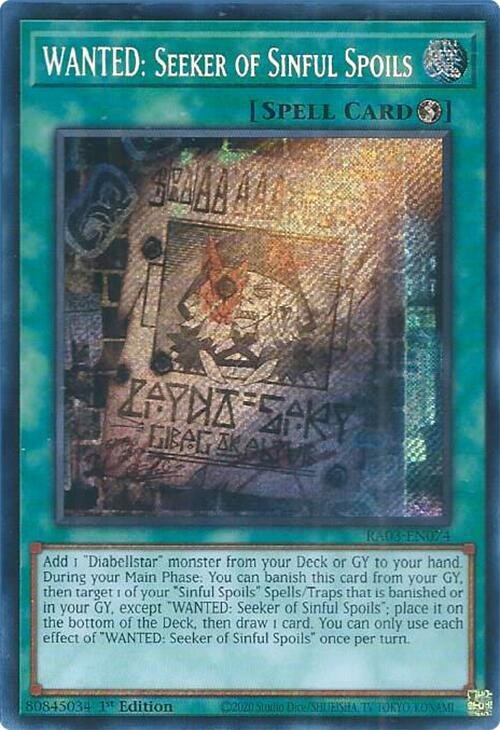 WANTED: Seeker of Sinful Spoils - Secret Rare