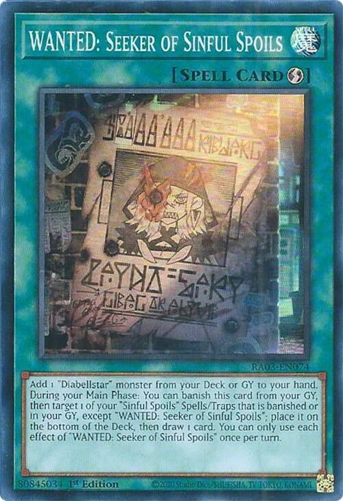 WANTED: Seeker of Sinful Spoils - 1st Edition